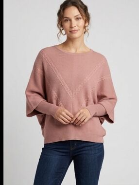 Philosophy Blouse Sweater Size L Pullover Burnt NEW